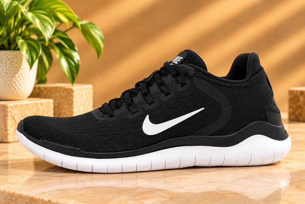 NWT Nike Free RN 2018 Women's Running Shoes Black White Size 6
